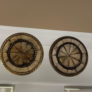 Decorative Tie Backs total of 8 in Brazen brown and decorative shell chips